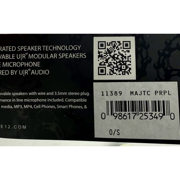 Beanie With Wired Removable Integrated Speakers & Microphone Purple 3.5 Jack - Picture 4 of 4